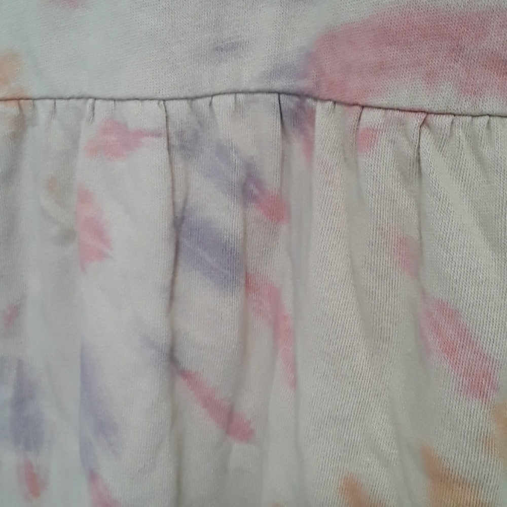 Mini Dress Swing Skirt Tiered Tie Dye Pastel - Picture 8 of 14